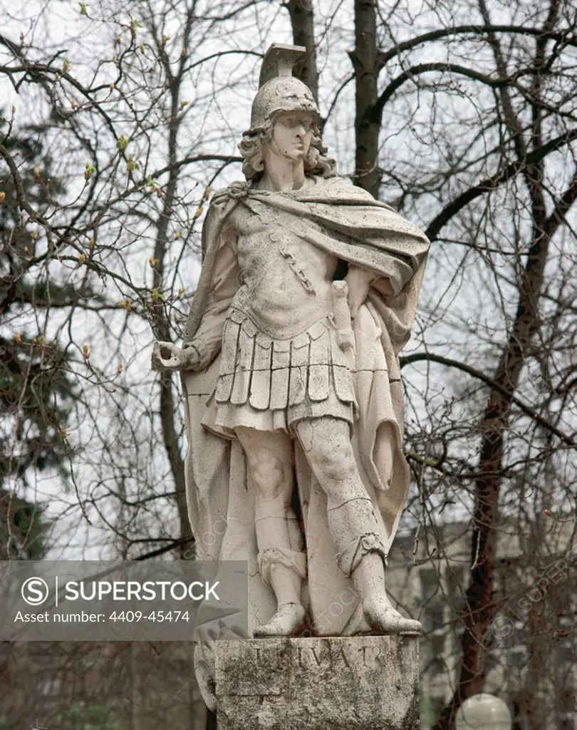 Liuva I (died 571 or 572). Visigothic King of Hispania and Septimania. Statue. Vitoria-Gasteiz. Basque Country. Spain.