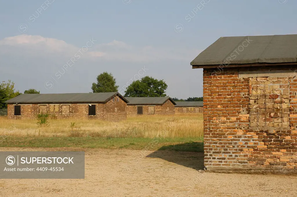 Sachsenhausen concentration camp. 1936-1945. Barracks. Oranienburg. Germany.