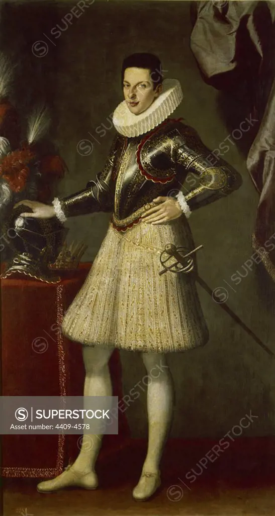 Italian school. Cosimo II de' Medici, Grand Duke of Tuscany. Cosme II Gran Duque de Toscana. Oil on canvas (200 x 108 cm). Madrid, El Prado. Author: CRISTOFANO ALLORI. Location: MUSEO DEL PRADO-PINTURA. MADRID. SPAIN.