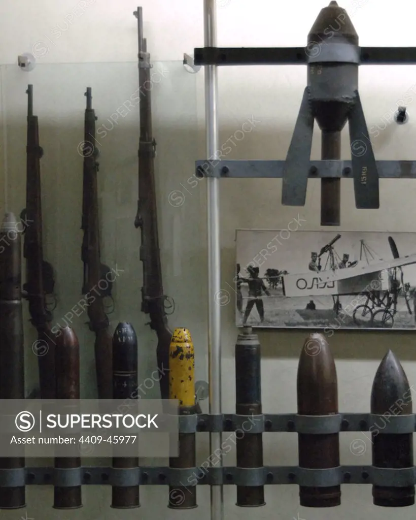 Armaments. World War I (1914-1918). Interior. Military Museum. Belgrade. Serbia.