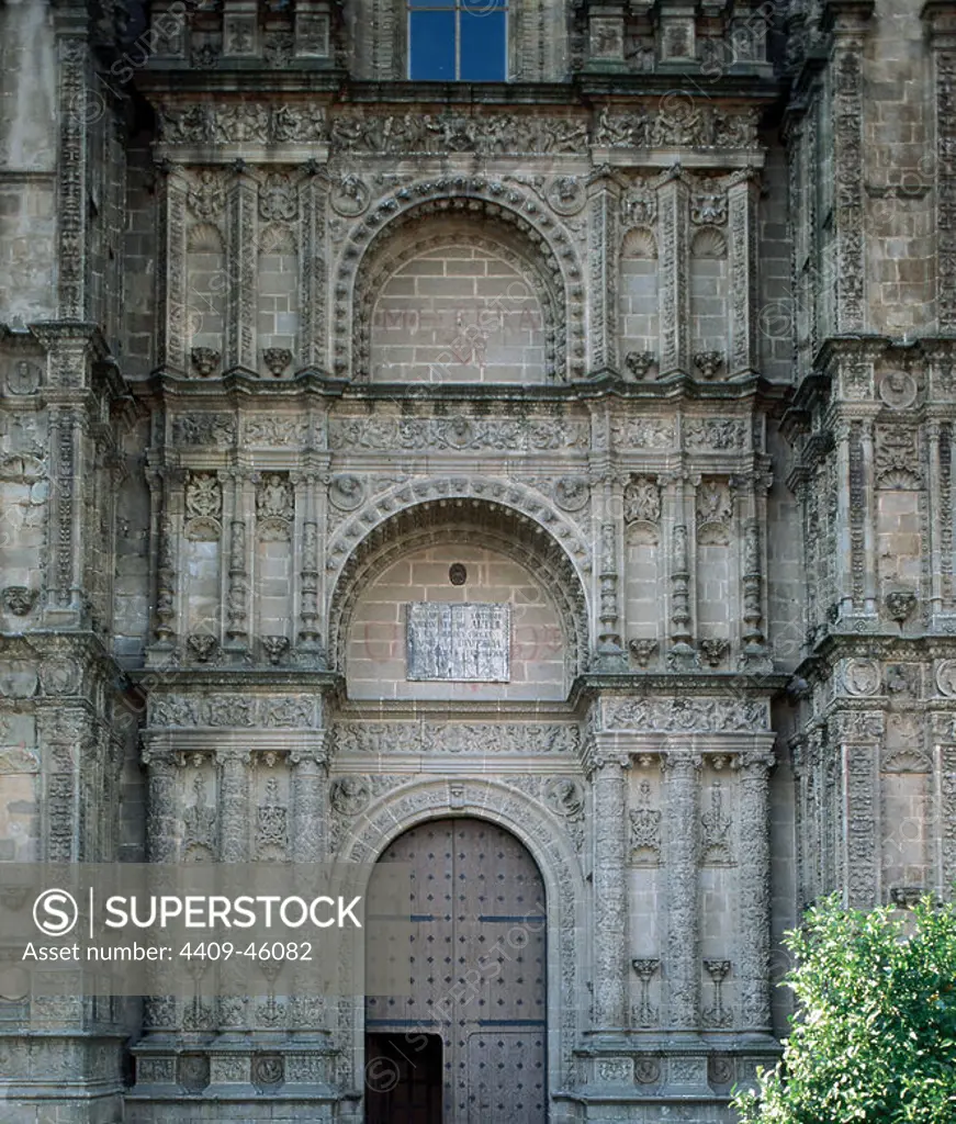 Spain. Extremadura. New Cathedral of Plasencia. North facade. 15th and 16th centuries. Built by Francisco de Colonia, Juan de Alava, Alonso de Covarrubias, Diego de Siloe and Rodrigo Gil de Hontanon.