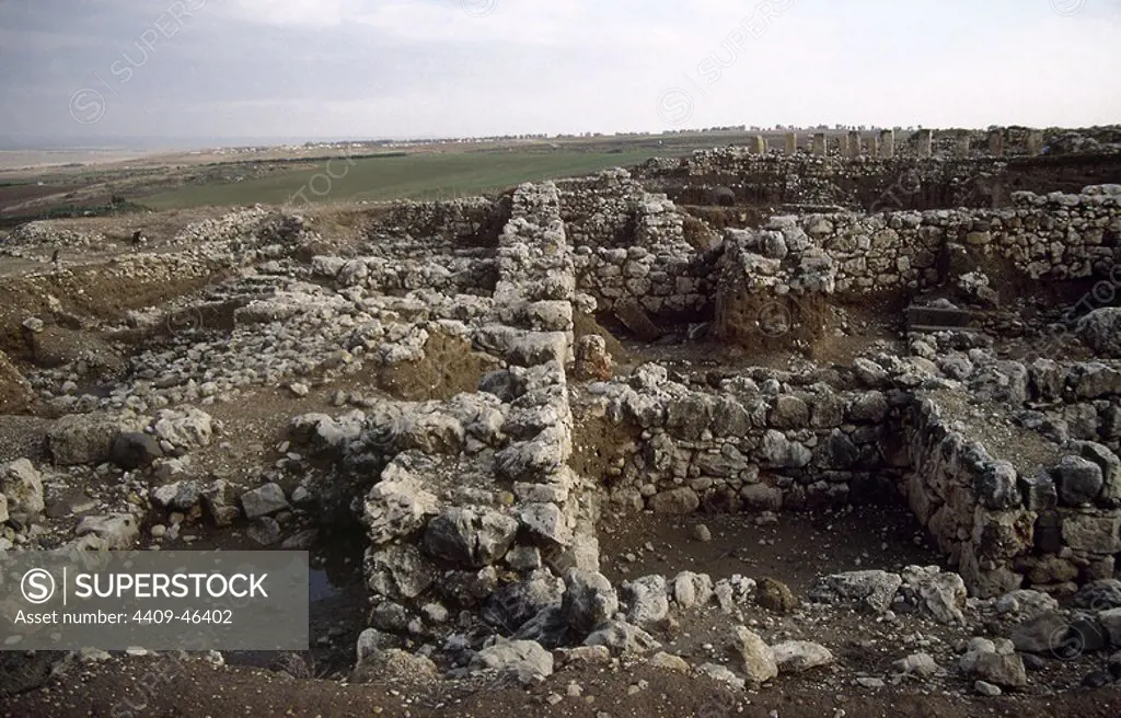 Israel. Galilee. Ruins for Hazor. Biblical place of times of Joshua.