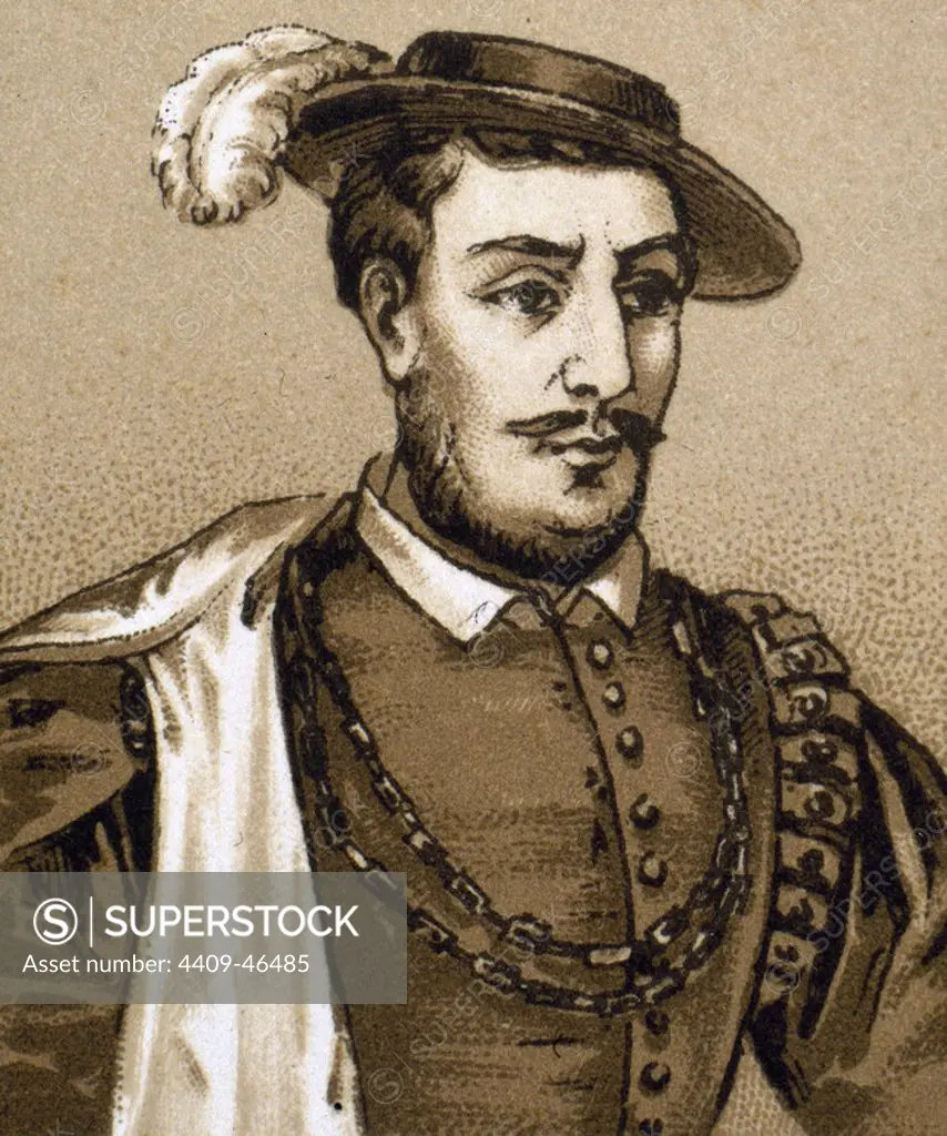 Juan de Grijalva (1490-1527). Spanish explorer. Engraving.