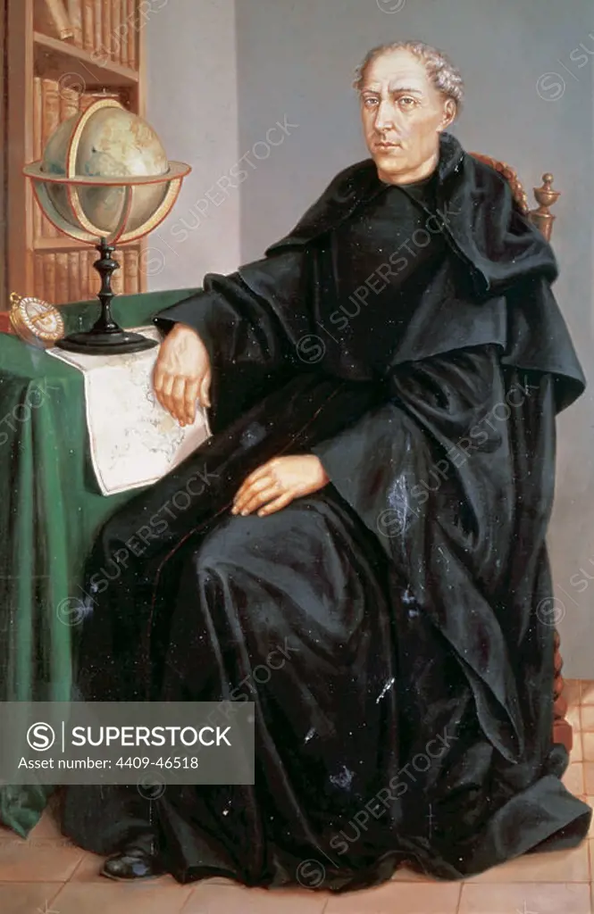 Andres de Urdaneta (1508-1568). Was a circumnavigator, explorer and Augustinian friar. Anonymous portrait. Monasterio de San Lorenzo de El Escorial. Spain.