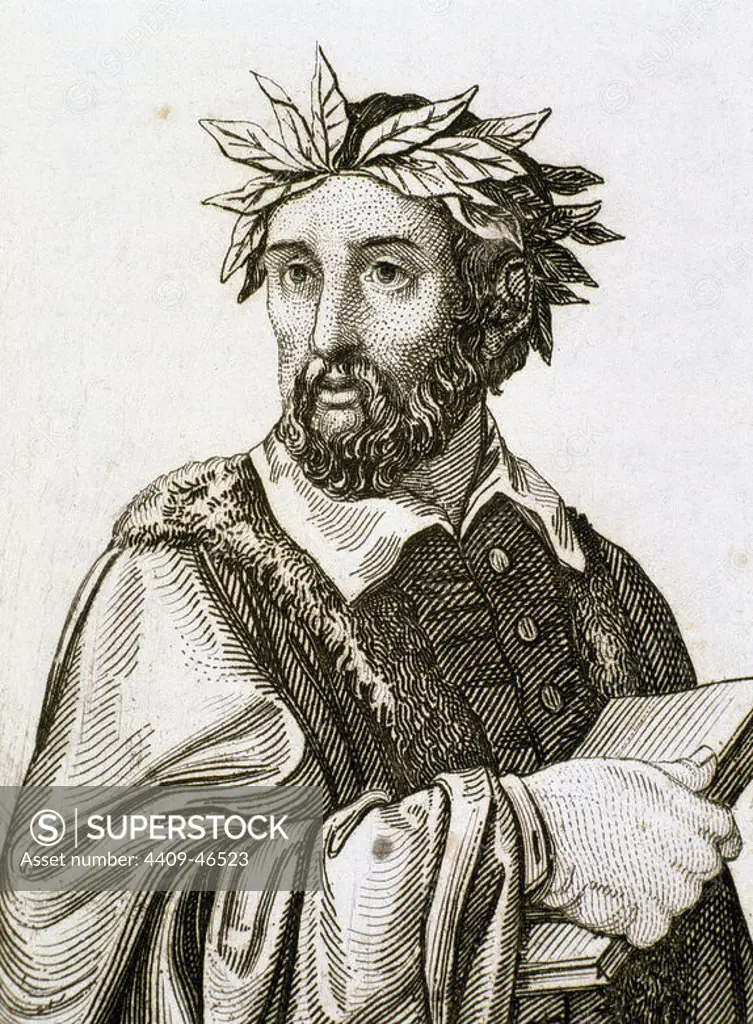 Torquato Tasso (1544-1595). Italian poet. Engraving.