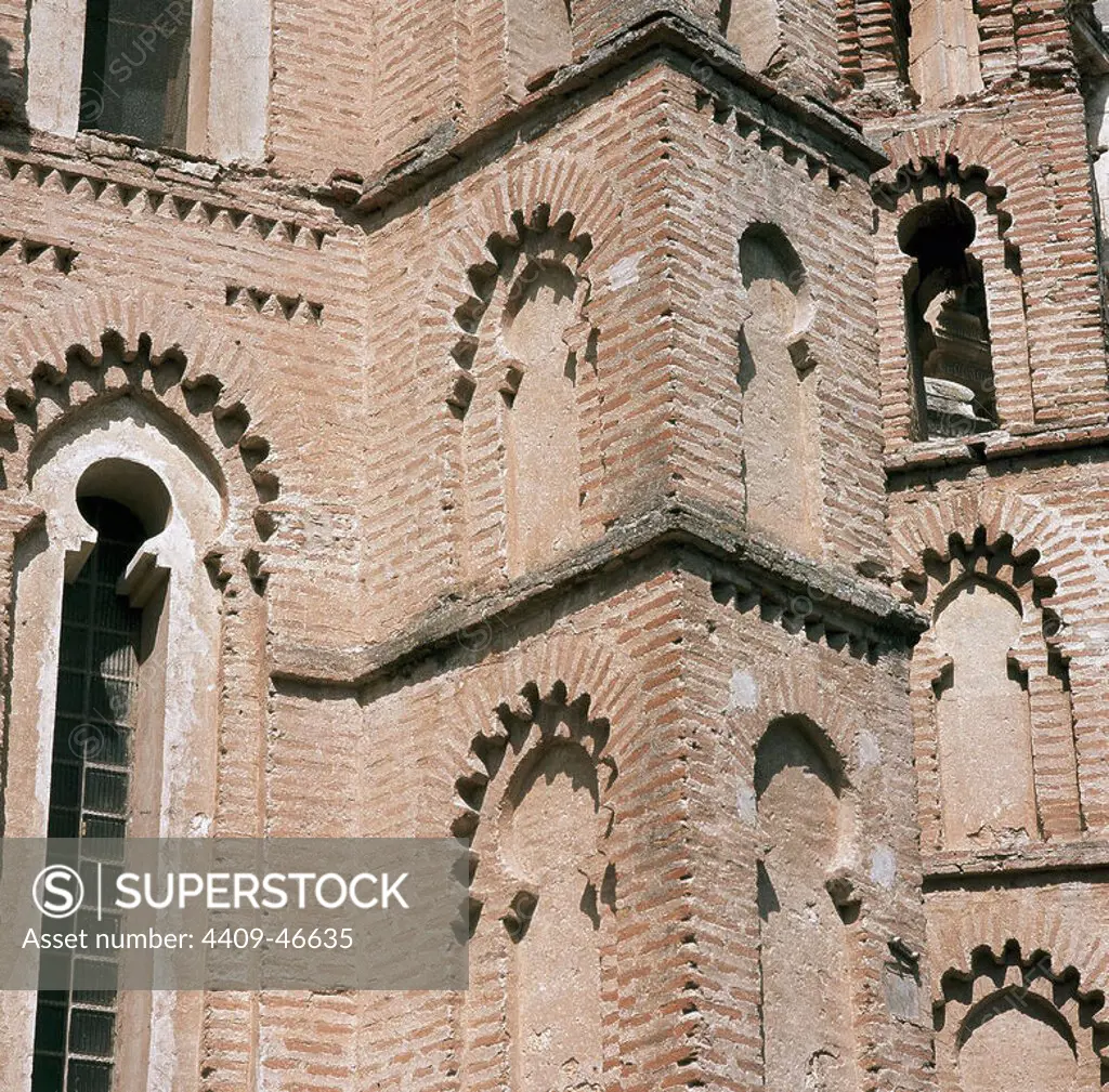 Spain. Penafiel. Monastery of Saint Paul. 14th century. Gothic - mudejar. Apse. Detail.