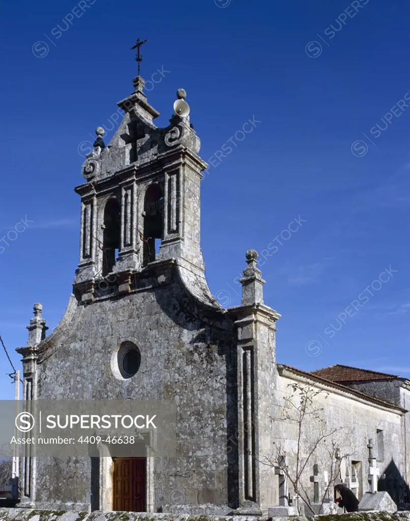 Church of San Juan de los Milagros. Vide. Galicia. Spain.