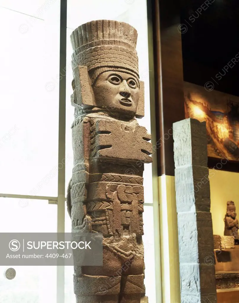 Mexico.Mexico D.F.Museo Nacional de Antropologia.Atlante de Tula.Cultura Tolteca.
