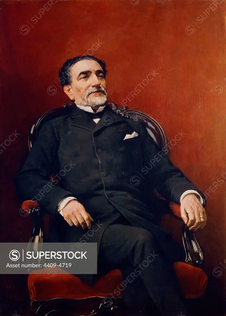 'Carlos Casado del Alisal', 1884, Oil on canvas, 130 x 95 cm. Author: Jose Casado del Alisal. Location: CONGRESO DE LOS DIPUTADOS-PINTURA. MADRID. SPAIN. SAGASTA PRAXEDES MATEO.