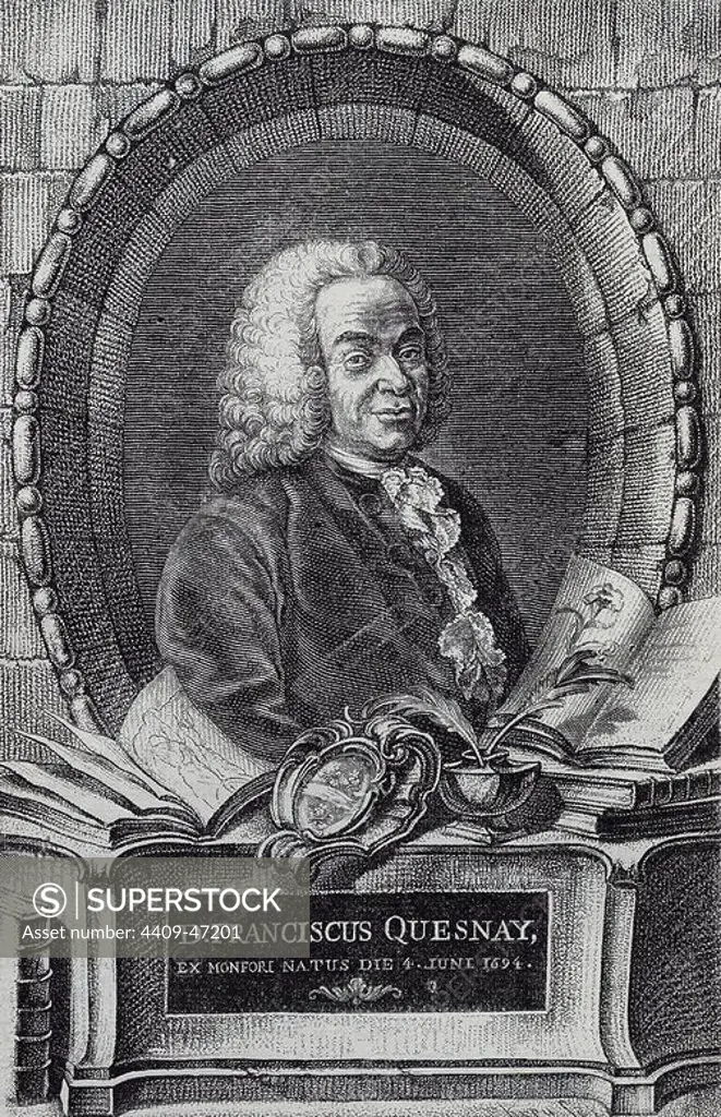 Francois Quesnay (1694-1774). French economist. Engraving.