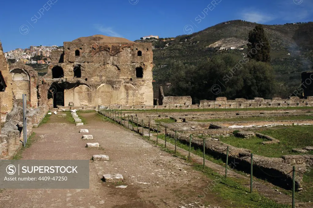 Italy. Hadrian's Villa. Imperial Villa built by Emperor Hadrian (76-138). 2nd century. Golden Court. Tivoli.