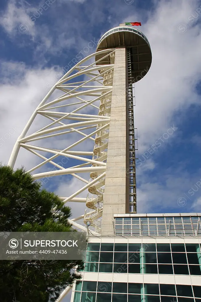 Portugal. Lisbon. The Vasco da Gama Tower. Built by Leonor Janeiro, Nick Jacobs and SOM in 1998 for the Expo 98.