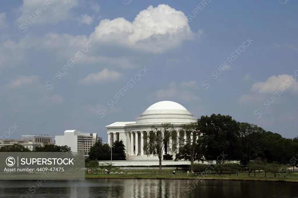 United States. Washington D.C. Thomas Jefferson Memorial. Dedicated to 3rd President and one of the Founding Fathers of the United States (1743-1826). Principal author of the Declaration of Independence (1776).