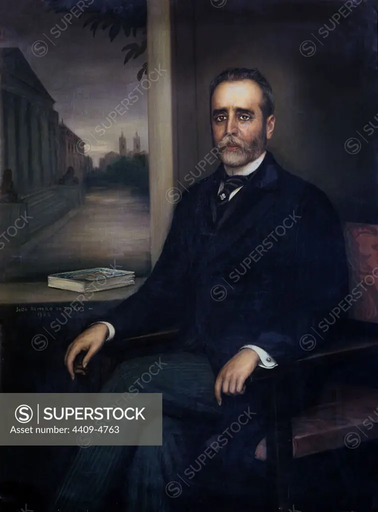 'Portrait of José Sánchez Guerra', 1923, Oil on canvas, 131 x 97 cm. Author: JULIO ROMERO DE TORRES. Location: CONGRESO DE LOS DIPUTADOS-PINTURA. MADRID. SPAIN.