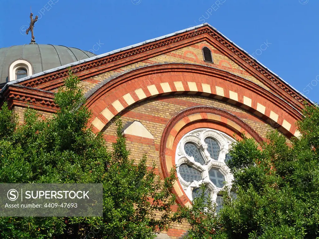 Rosetón de la Catedral Ortodoxa de Santa Sofía. Londres. Inglaterra.