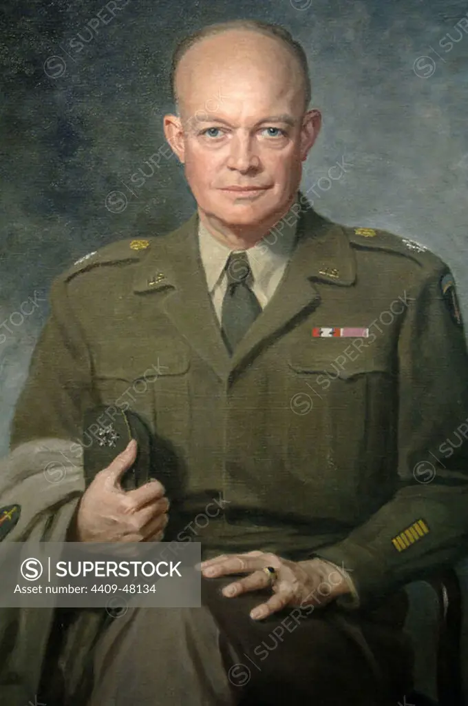 Dwight David Eisenhower (1890-1969). American politician. 34th President of the United States (1953-1961). Portrait (1947) by Thomas Edgar Stephens (1886-1966). National Portrait Gallery. Washington D.C. United States.