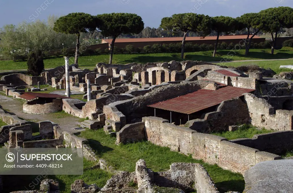 Italy. Ostia Antica. Ruins.
