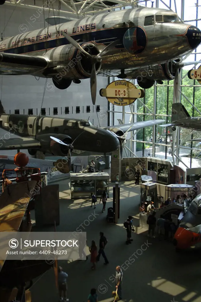 National Air & Space Museum. Interior. Washington D.C. United States.