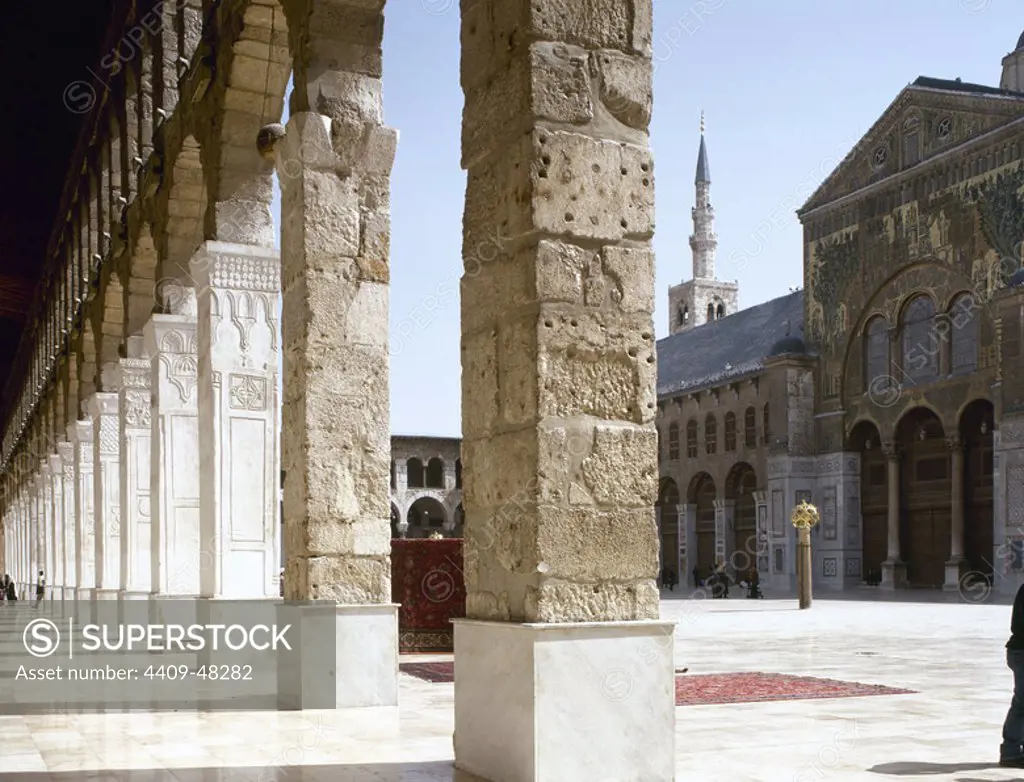 Syria. Damascus. Umayyad Mosque or Great Mosque of Damascus. Built in the early 8th century.