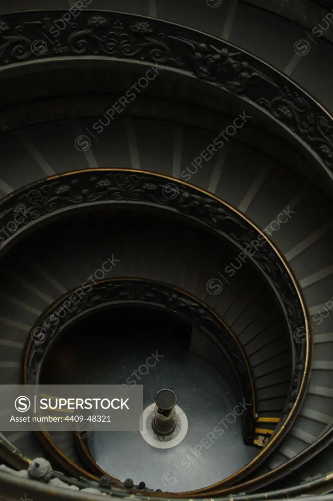 Giuseppe Momo (1875-1940). Italian artist. Spiral stairs. 1932. Vatican Museums. Vatican City.