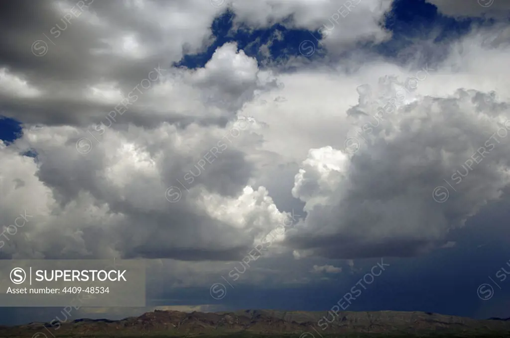 Cloudy sky. New Mexico State. United States.