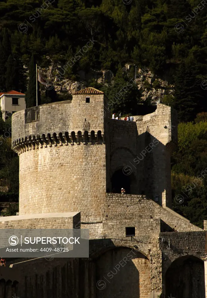 Croatia. Dubrovnik. Minceta Tower by Michelozzi. 1461.