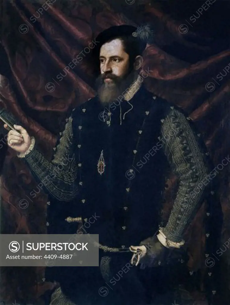 Spanish school. Portrait of Louis of Castile. Don Luis de Castella de Villanova Señor de Bicorp. Oil on wood (105 x 80 cm). Madrid, Prado museum. Author: JUANES, JUAN DE. Location: MUSEO DEL PRADO-PINTURA, MADRID, SPAIN.