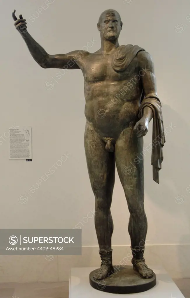 Trebonianus Gallus (206-253). Roman Emperor from 251 to 253. Bronze statue dated between 251 and 253. Found near the Basilica of St. John Lateran (Rome). Imperial period. Metropolitan Museum of Art. New York. United States.