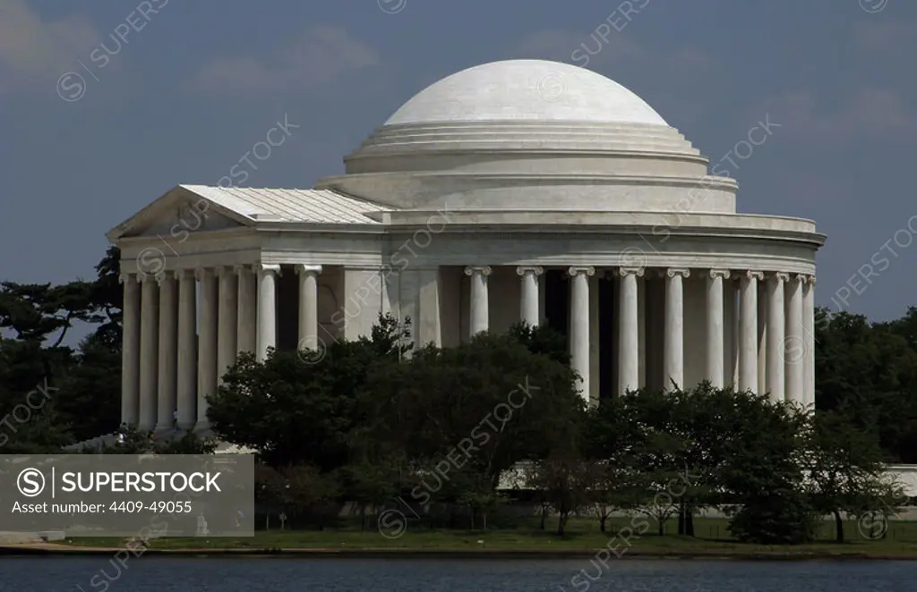 United States. Washington D.C. Thomas Jefferson Memorial. Dedicated to 3rd President and one of the Founding Fathers of the United States (1743-1826). Principal author of the Declaration of Independence (1776).