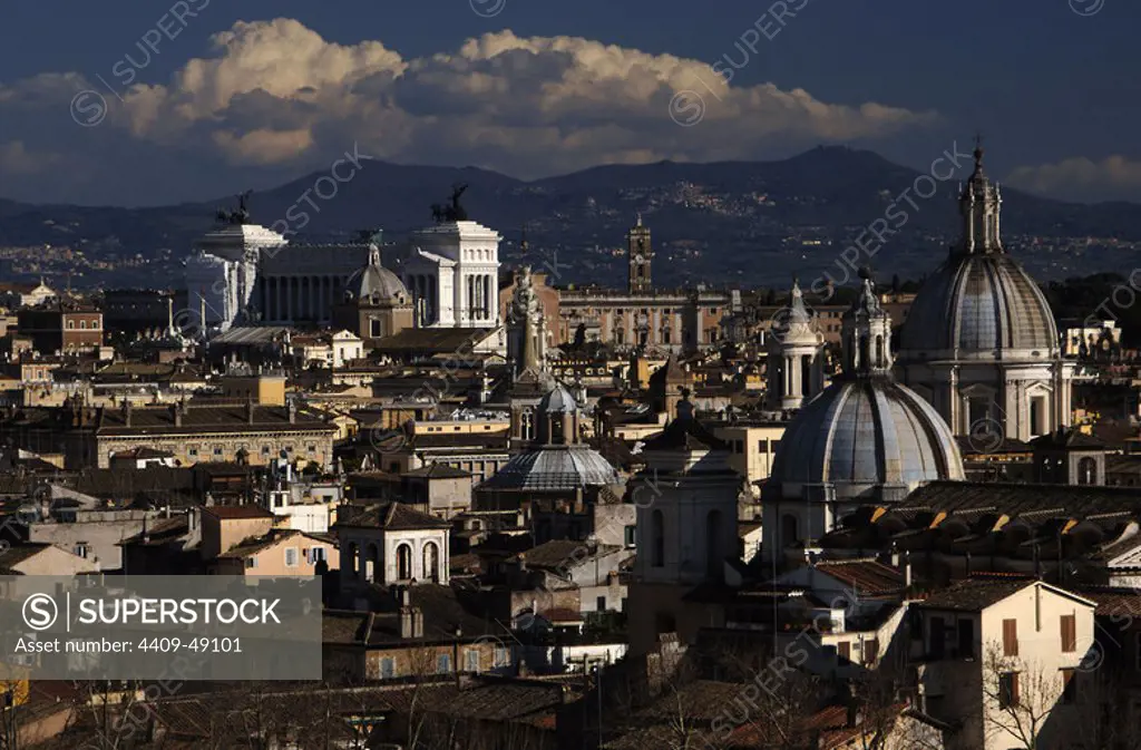 Italy. Rome. Panorama from Castel Sant'Angelo.