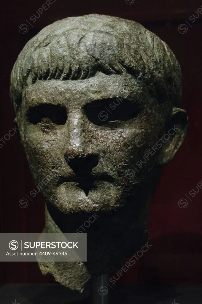 Germanicus Julius Caesar (15 B.C.-19 A.C.). Roman general and consul. Bust. Palazzo Massimo. National Roman Museum. Rome. Italy.