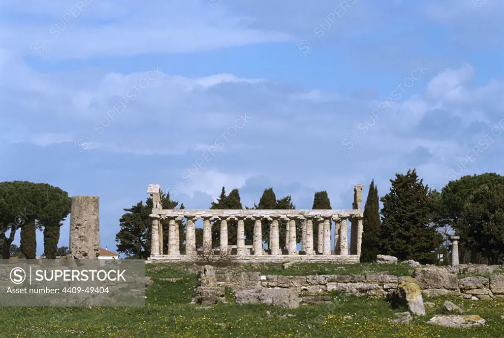 Paestum. Temple of Athena. 6th century BC.