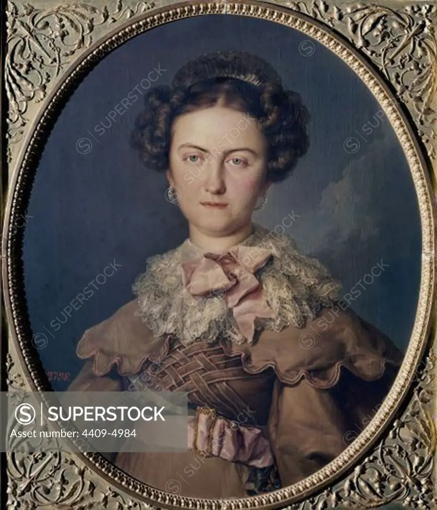 Spanish school. Maria Josepha of Saxony, third wife of Ferdinand VII. Maria Josefa Amalia - Tercera mujer de Fernando VII. Madrid, El Prado. Author: LOPEZ VICENTE-LOPEZ PORTAÑA VICENTE. Location: MUSEO DEL PRADO-PINTURA, MADRID, SPAIN.