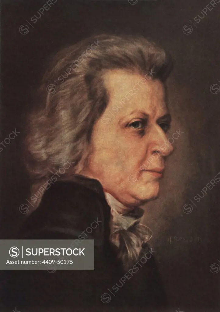 Johann Wolfgang Amadeus Mozart (Salzburg, 1756-Viena, 1791).Compositor austríaco de música clásica.