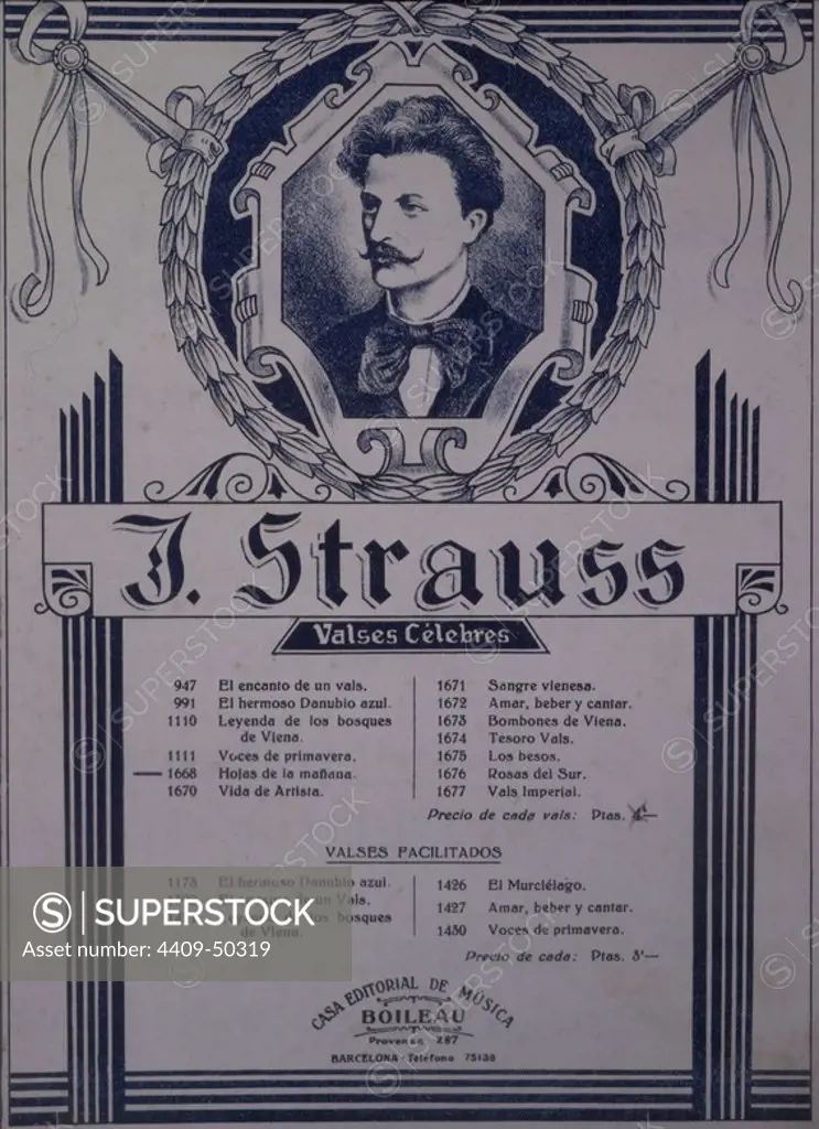 Selección de valses de Johann Strauss, hijo (Viena, 1825-1899).