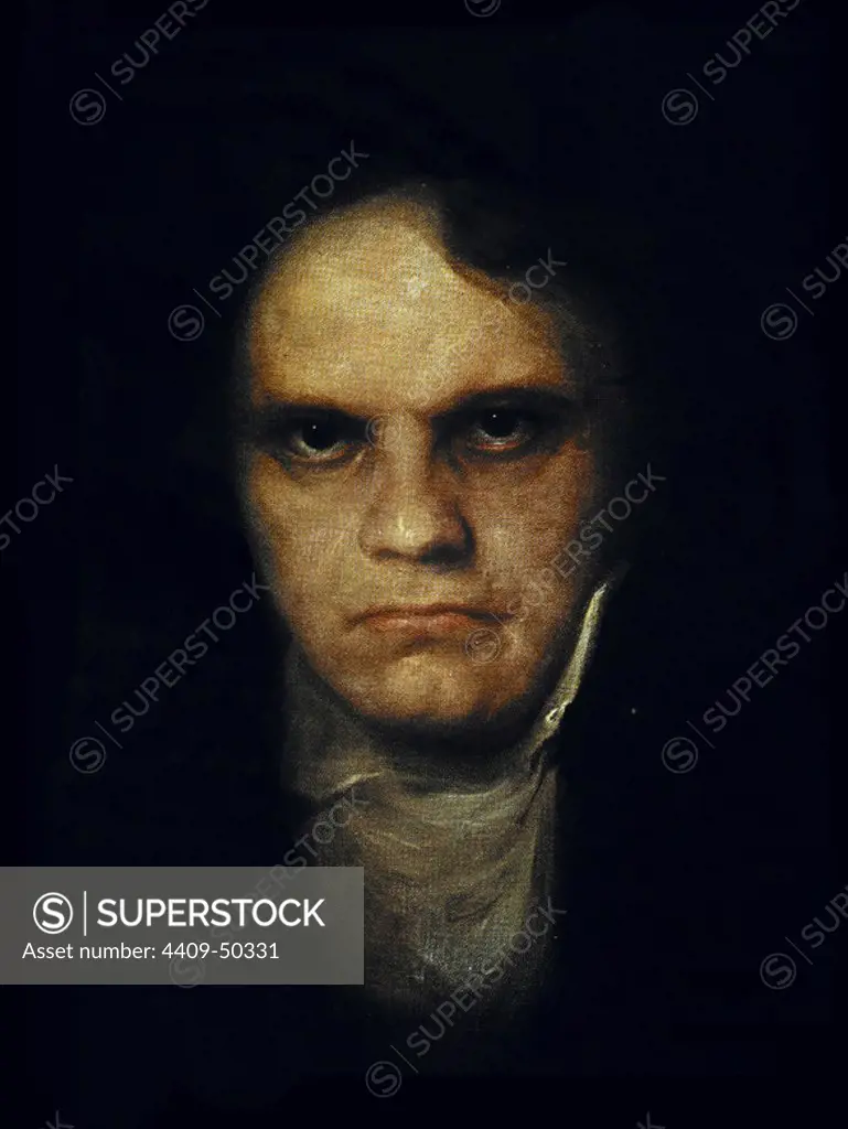 Beethoven, Ludwig Van (1770-1827); compositor alemán de origen flamenco; Pintura de H. Torggler.