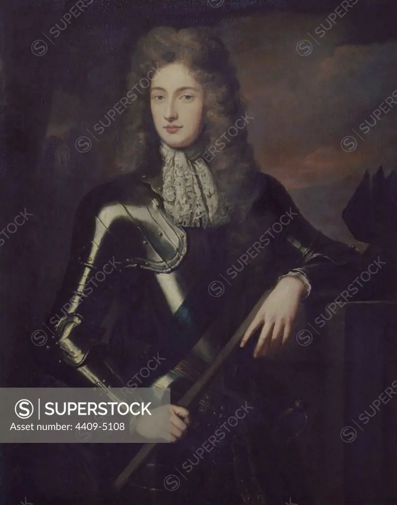 'Portrait of James FitzJames, 1st Duke of Berwick', 1687, Oil. Author: GODFREY KNELLER. Location: PRIVATE COLLECTION. MADRID. SPAIN. MARISCAL DE FRANCIA. DUQUE DE BERWICK. FITZ-JAMES STUART JAMES. FITZ-JAMES STUART JACOBO.