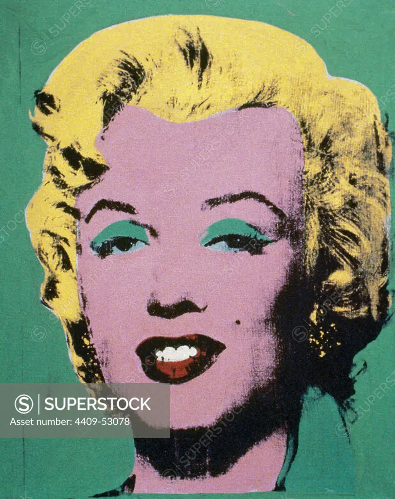 Andy Warhol (1928-1987). American artist. Leading figure of the "pop art" movement. Green Marilyn, 1962. Acrylic and silkscreen ink on linen (50,8 x 40,6 cm). National Gallery of Art. Washington D.C., United States of America.