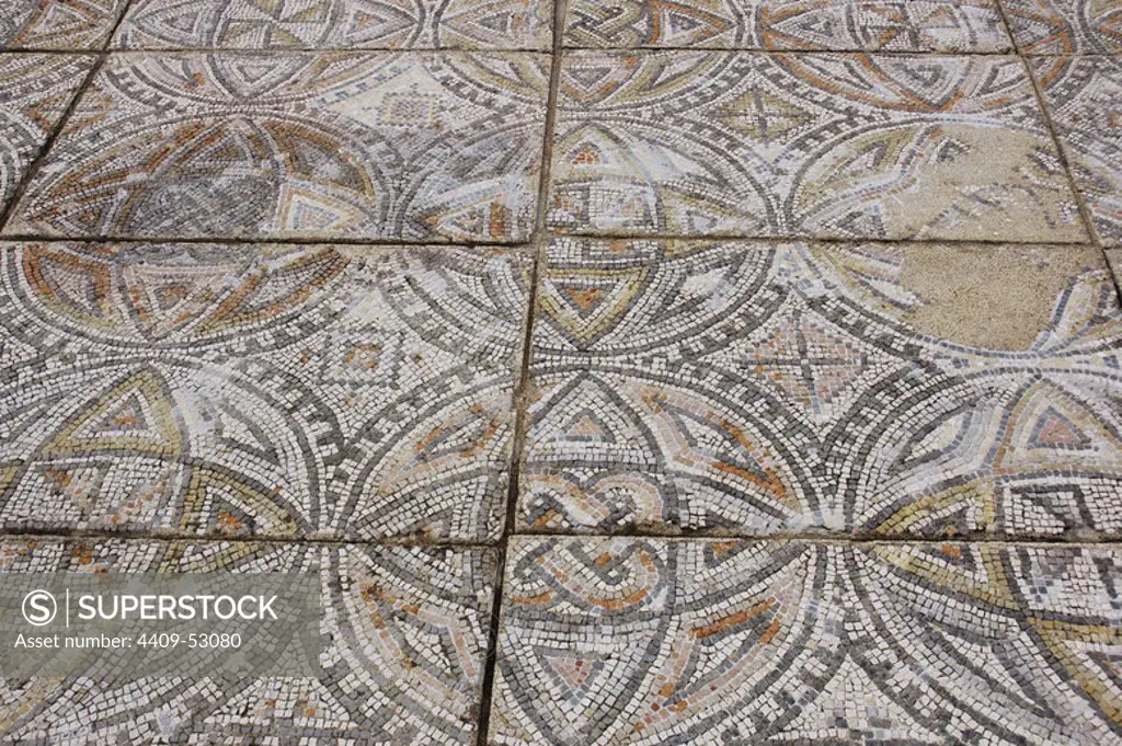 Portugal. Roman ruins of Villa Cardillio. 1st-4th centuries AD. Mosaic. Environs of Torres Novas.