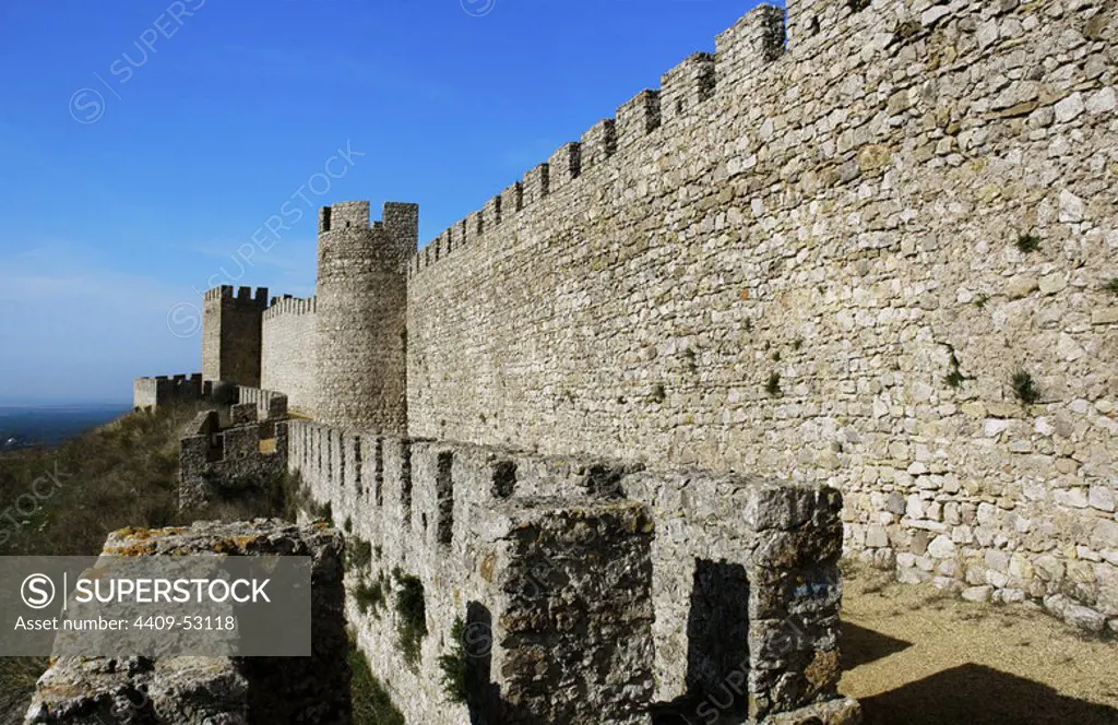 Portugal. Santiago do Cacém. Castle. Fortress of Moorish origin. It was later rebuilt by the Christians in medieval period. Setubal District.