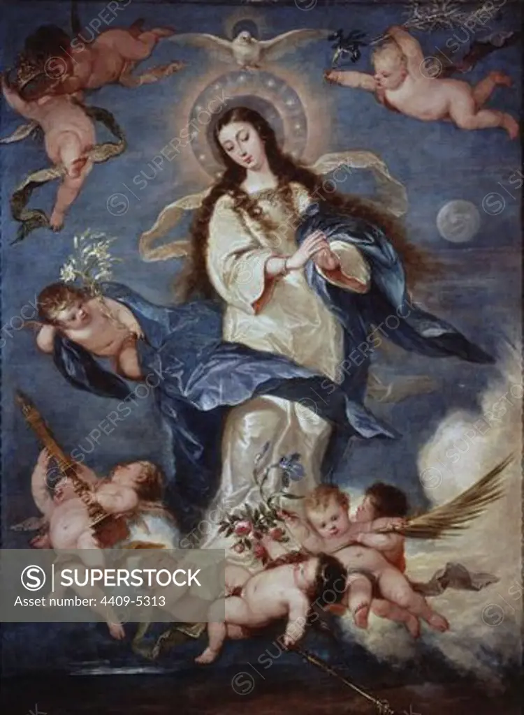 Immaculate Conception. Madrid, Prado Museum. Author: ANTOLINEZ, JOSE. Location: MUSEO DEL PRADO-PINTURA, MADRID, SPAIN.