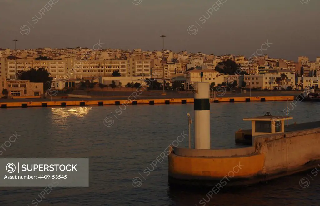 Greece. Piraeus at sunset.