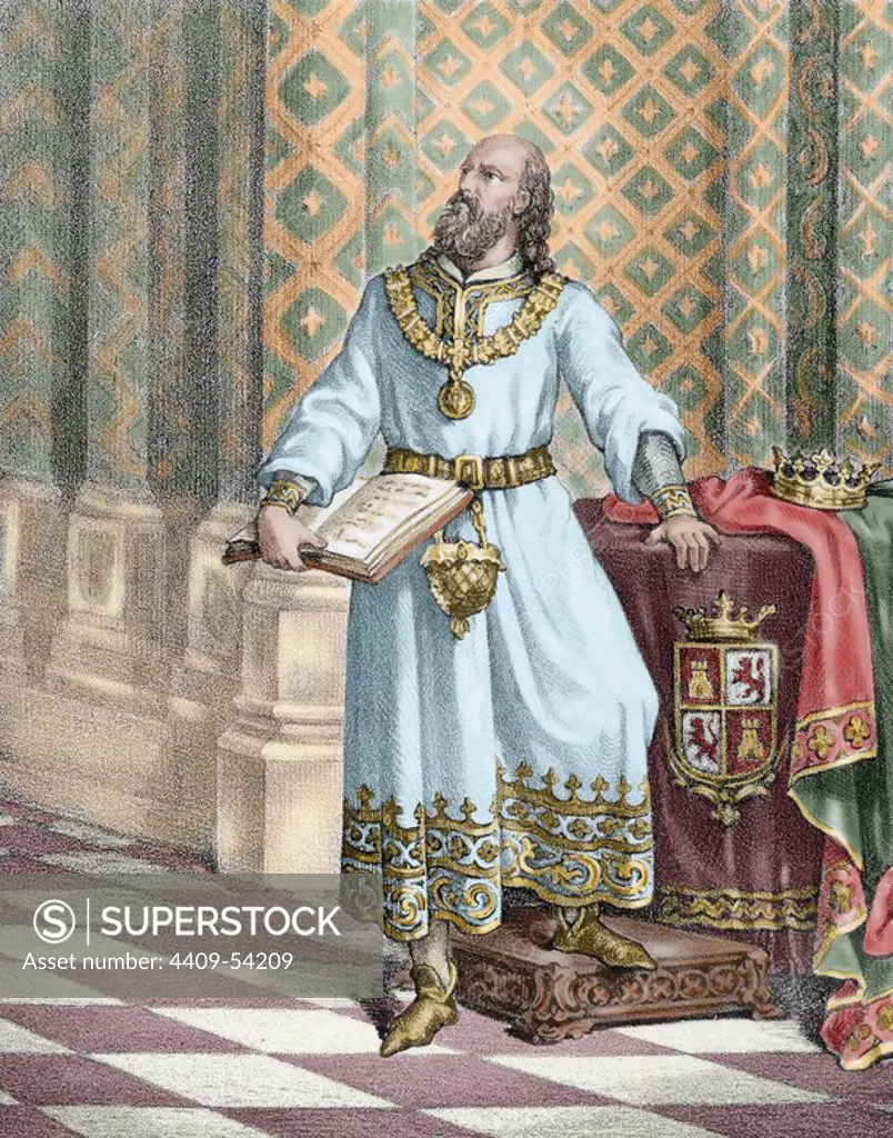 Alfonso X of Castile, called The Wise (1221-1284). King of Castile and Leon (1252-1284).