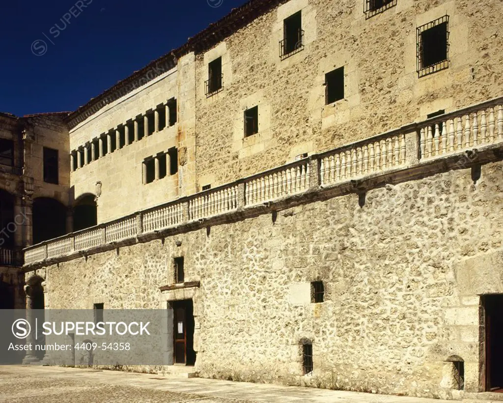 Spain, Castile and Leon, Segovia province, Cuellar. Castle of the Dukes of Albuquerque. Built in differents architectural styles, dates from the 11th century, although most of its remains date from the 15th century. The castle belonged to Don Alvaro de Luna and the first Dukes of Albuquerque.