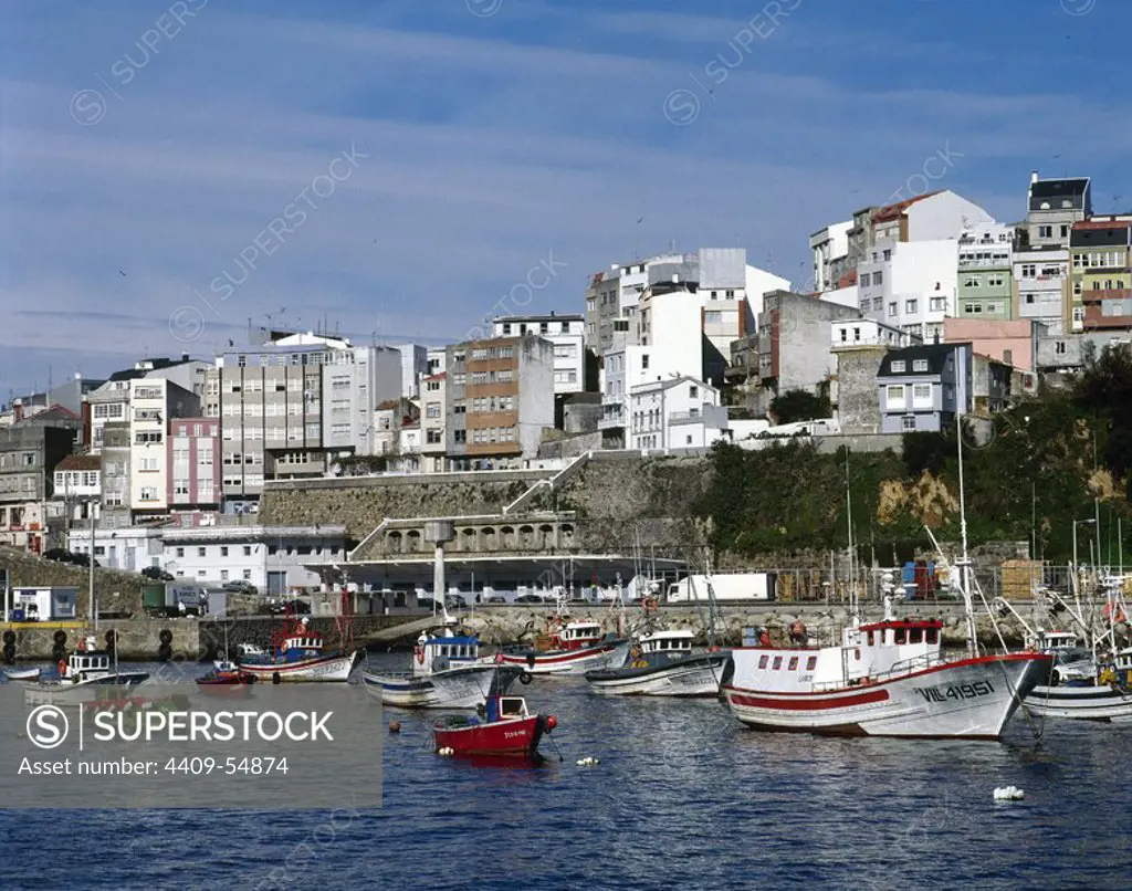 Spain, Galicia, La Corua province, Malpica de Bergantios. Fishing port.