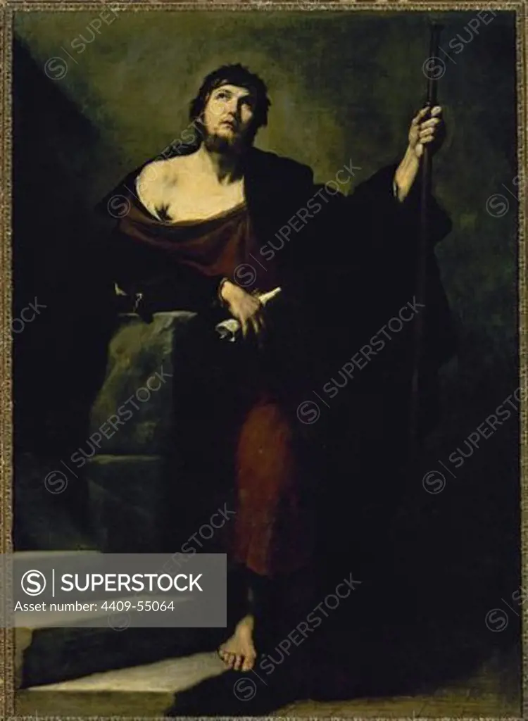 Jusepe Ribera (1591-1652).   Spanish painter. Saint James the Greater. 1631. Prado Museum. Madrid. Spain.