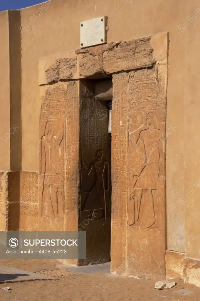 Mastaba of Mereruka. Priest of Pharaoh Teti. 6th Dynasty. Old Kingdom. Gateway. Saqqara. Egypt.