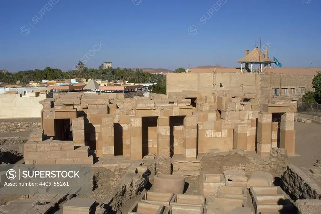 Satet Temple. Dedicated to the Goddess Satet, built by Tuthmose III. New Kingdom. 18th Dynasty. Elephantine Island. Egypt.