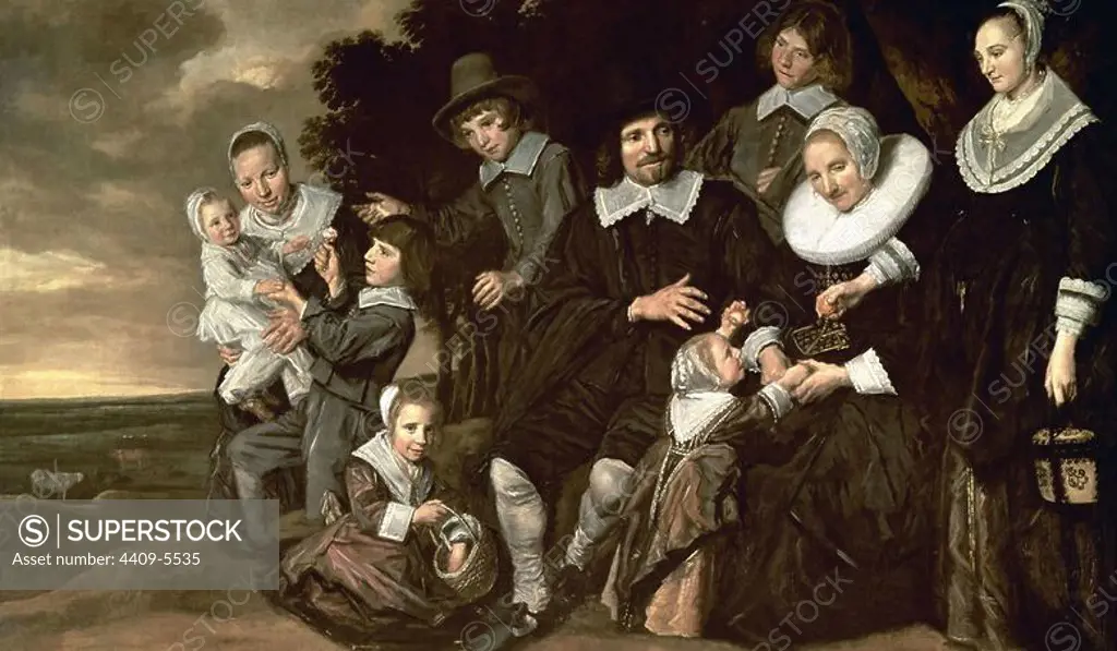 'A Family Group in a Landscape', ca. 1647-1650, Oil on canvas, 148,5 x 251 cm. Author: FRANS HALS. Location: NATIONAL GALLERY. LONDON. ENGLAND.