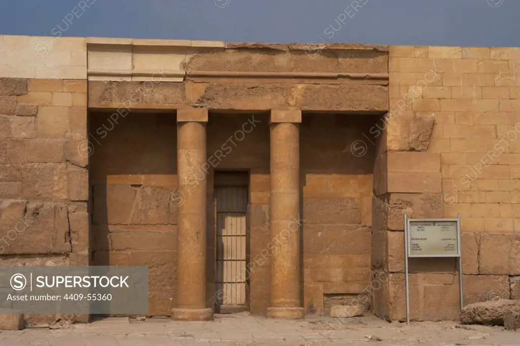 Egypt. Old Kingdom. 5th Dynasty. Mastaba of Senedjemib Inti, vizier furing the reign of paraoh Djedkare Isesi. Exterior view. 24th-25th century BC. Giza pyramid complex.